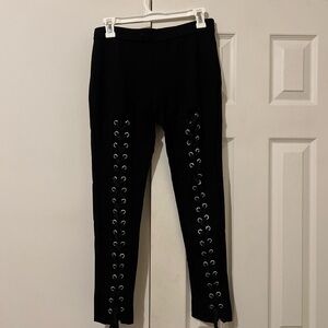 Love Tree Black lace up leggings